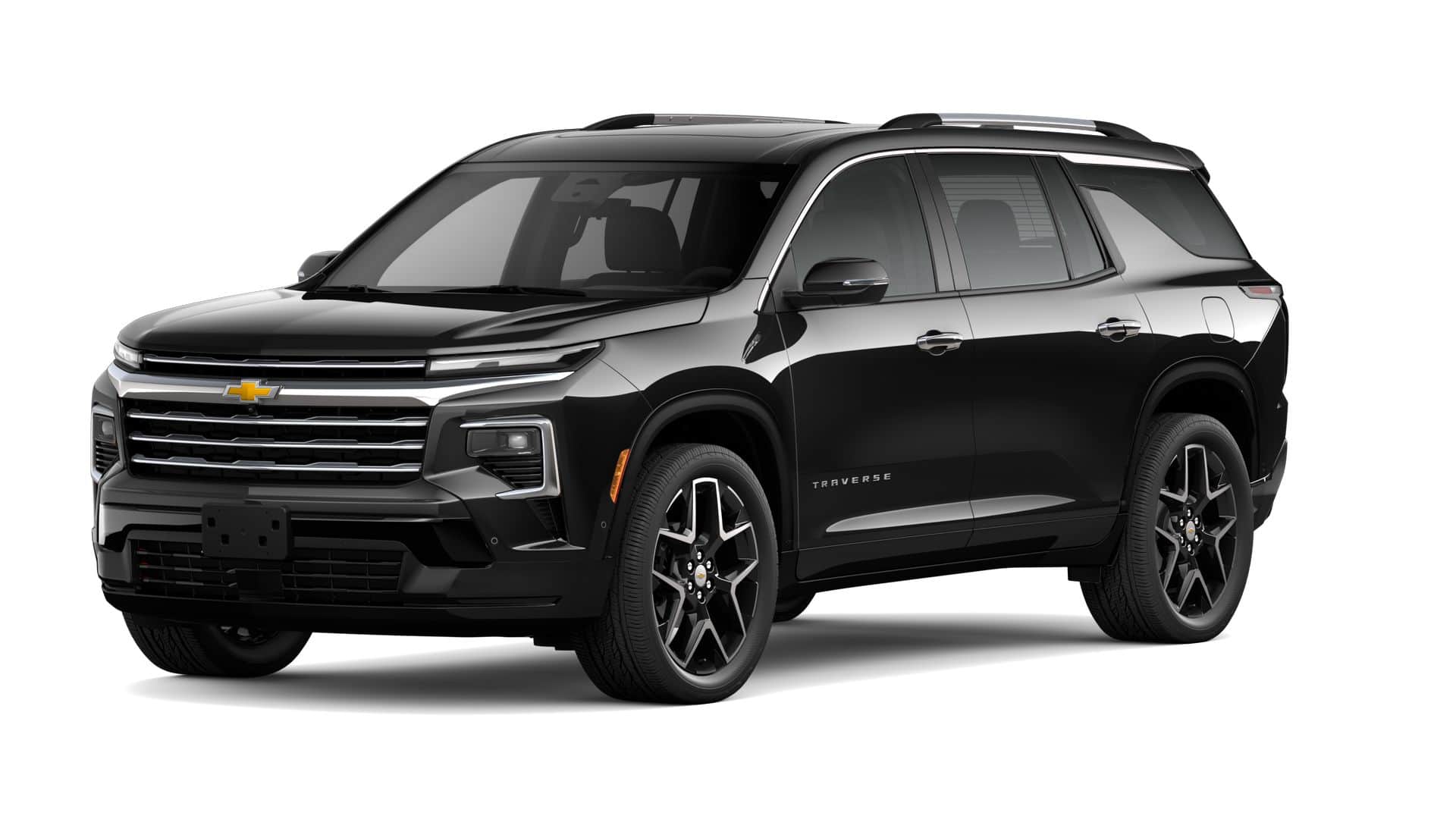 2026 Chevrolet Traverse High Country in Mosaic Black Metallic — front three-quarter view